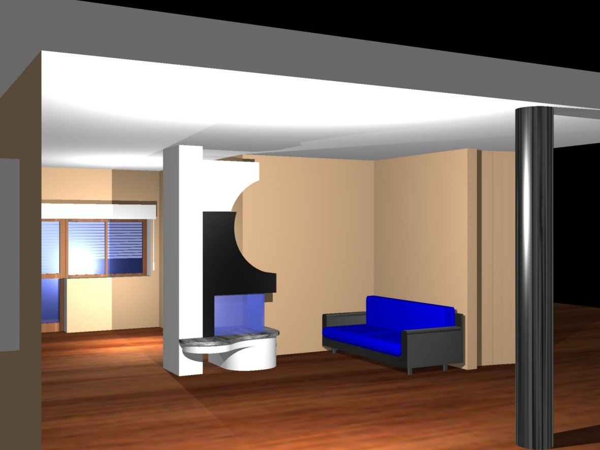 Particolate dall'angolo camino