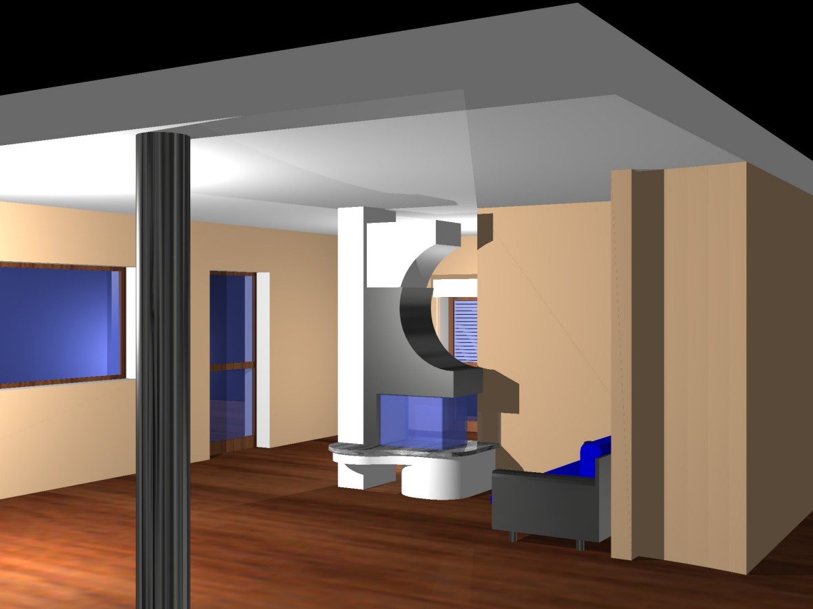 Particolate dall'angolo camino